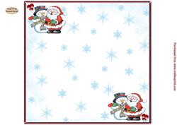 Santa & Snowman 8x8ins Insert1