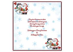 Santa & Snowman 7.5 x 7.5ins Insert