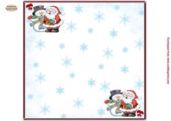 Santa & Snowman 7.5 x 7.5ins Insert1