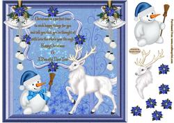 Little Snowman 8x8ins Card Front