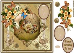 Pretty Steampunk 8x8ins Decoupage Topper