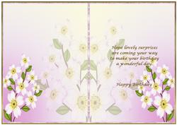 A Pretty Floral Birthday Insert