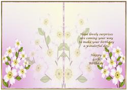 A Pretty Floral 40th Birthday Insert