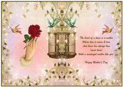 Mother's Day Vintage Rose Insert