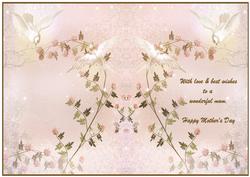 Pretty Dove & Flowers Mother's Day Insert