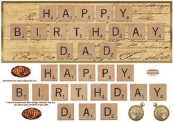 Happy Birthday Dad Large Dl Card Front