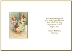 Happy Birthday Mummy Vintage Insert