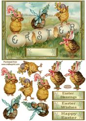 Easter Wishes Decoupage Topper