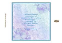 Fashion in Blue Birthday 7 x 7ins Insert