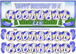A Football Fan Large Dl Card Front