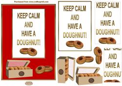 Keep Calm Have a Doughnut 5 x 7ins Card Front