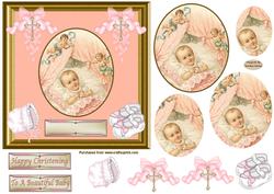 Happy Christening 6 x 6ins Card Front
