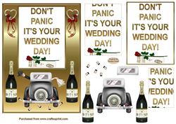Don't Panic It's Your Wedding Day 5 x 7ins Card Front