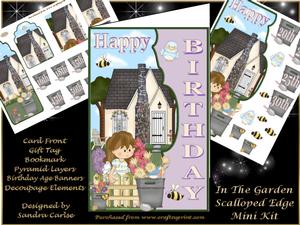 In the Garden Birthday Scalloped Edge Mini Kit