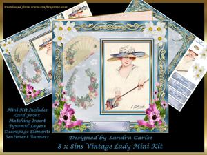 Vintage Lady 8 x 8ins Mini Kit