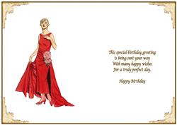 Lady in Red Card Making Insert