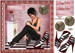 Fabulous Fashion 8 x 8ins Card Front