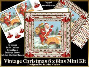 Vintage Christmas 8 x 8ins Mini Kit