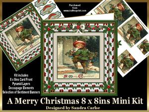 A Merry Christmas 8 x 8ins Mini Kit