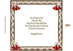 Vintage Christmas 8 x 8ins Insert