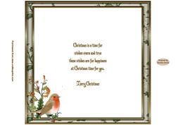 Christmas Robin 8 x 8ins Insert 1