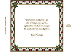 A Merry Christmas 8 x 8ins Insert 1