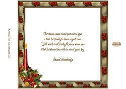 Christmas Poinsettia 8 x 8ins Insert