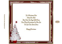 Santa in the Snow 8 x 8ins Vintage Insert