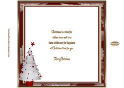 Santa in the Snow 8 x 8ins Vintage Insert 1