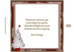 Santa in the Snow 8 x 8ins Vintage Insert 2