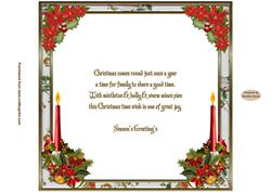 Christmas Holly & Berries 8 x 8ins Insert