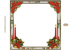 Christmas Holly & Berries 8 x 8ins Insert 2