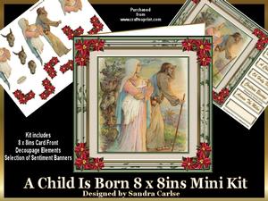 Christmas Child is Born 8 x 8ins Mini Kit