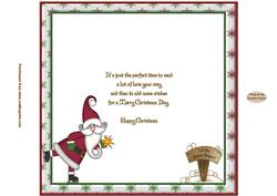 Santa & Rudolf 8 x 8ins Insert 1