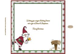 Santa & Rudolf 8 x 8ins Insert 2