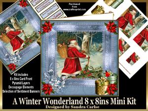 Christmas Winter Wonderland 8 x 8ins Mini Kit