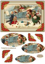 Father Christmas is Coming Pyramid Card Front