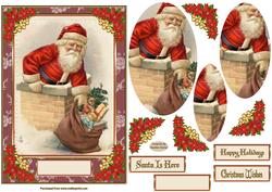 Christmas Vintage Santa Pyramid Topper 3