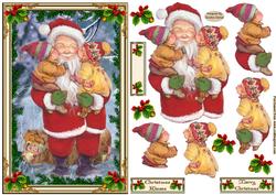 Christmas Santa Decoupage Topper 4