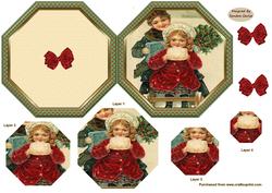 Christmas Lets Go Sledging folded card
