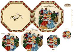 Christmas Carol Singers folded card