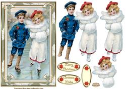 Ice Skating in the Snow Card Front