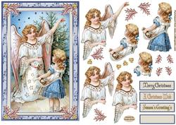 Angel at Christmas Decoupage Topper 1
