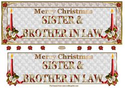 Sister & Brother in Law Large Dl Card Front