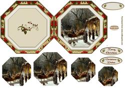Christmas Vintage Mass folded card