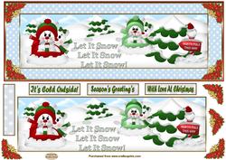 Let It Snow Large Dl Card Front