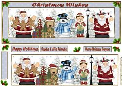 Christmas Santa & His Friends Large dl Topper