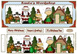 Christmas Santas Workshop Large dl Topper