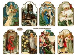 8 x Christmas Gift Tags Sheet 3