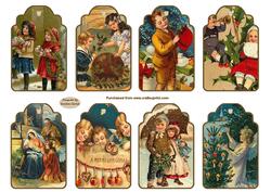 8 x Christmas Gift Tags Sheet 4